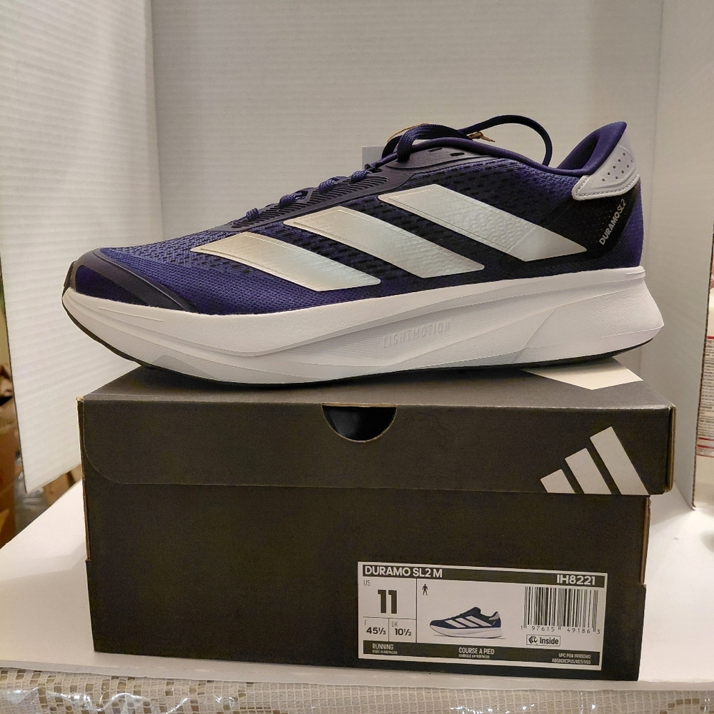 Adidas Duramo SL 2 M Sneakers in Navy and Silver Men Size 11